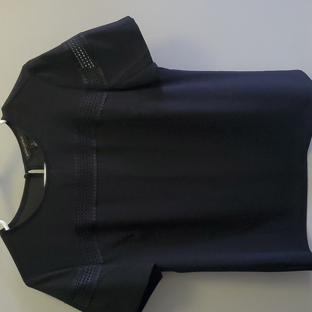 Black short sleeve blouse